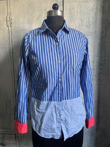 Striped Button-Up Shirt