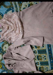 Party wear middy dress with jacket for 6-8 years