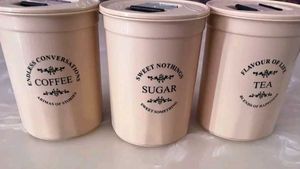 Tea, Coffee &amp; Sugar Canisters Set
