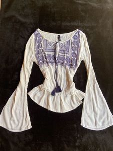 boho h&m kurti top