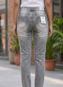 Stylish Grey Wash Denim Jeans