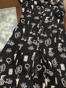 Black Printed Kurta can also be used as dress