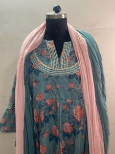 Beautiful Floral Kurta Set with Dupatta
