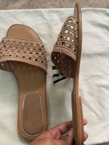 Zara Embellished Flats | Size 38