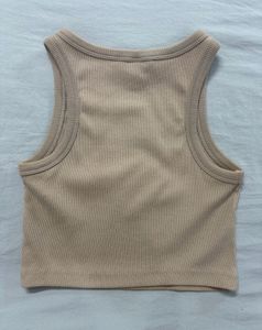 H&amp;M Beige Ribbed Tank Top