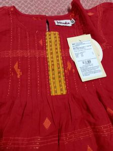 Branded cute red frock for kids