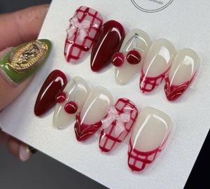 Cherry Picnic Press-On Nails 🍒✨