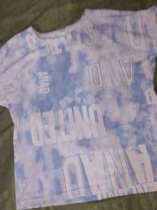 blue elegant casual t shirt ...size S