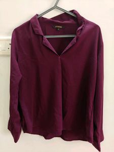 Elegant Purple Long Sleeve Top