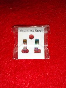 Multi Color Hoop Earrings For Men