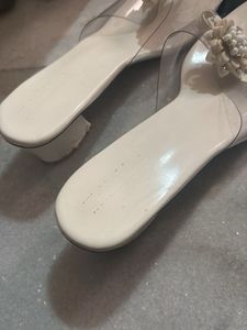 Chic White Flat Sandals with Embellishments
