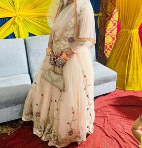 Embroidered Tulle Gown