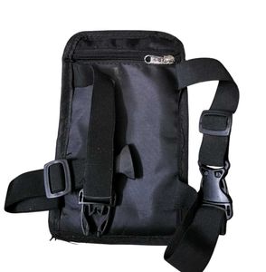 YUMIN Black Waist Bag with Clear Pouch