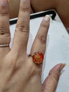 Red Resin Flower Ring