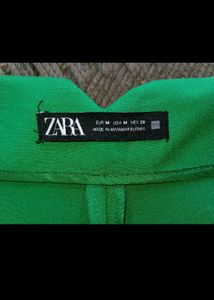 New High Waisted Green straight fit Leg Trousers