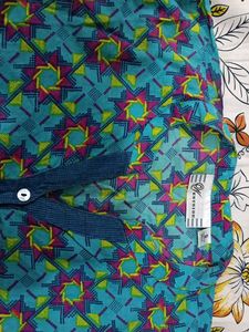 Blue Geometric Print Kurta
