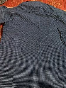 Men's Blue Polka Dot Shirt