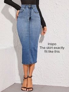 Denim Pencil Skirt