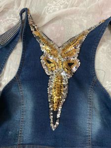 denim sequins jacket 🧥