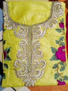 Heavy Embroidery Elegant Suit Material