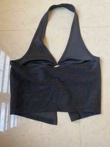 H&amp;M Sparkly Halter Neck Crop Top