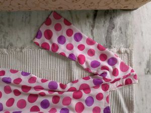 Pink Polka Dot Kurta with Pants