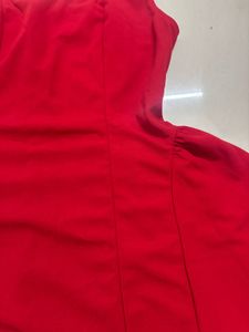 Chic Red A-Line Dress
