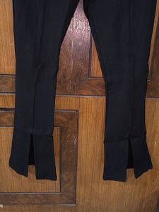 Black Split Hem Leggings