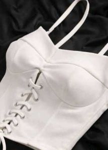 Price Drop 🍷White Lace-Up Corset Top