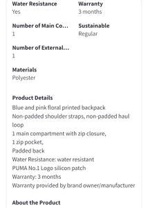 Puma Floral Backpack