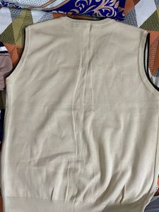 women's Beige Sleeveless Sweater Vest