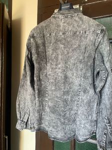 Roadster Grey Washed Denim Shirt