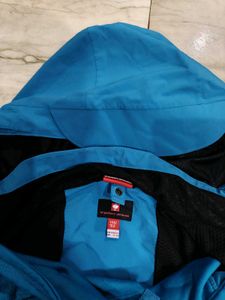 Blue Hooded Outdoor Jacket