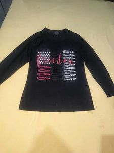 American Flag "Freedom" Graphic Long Sleeve Tee