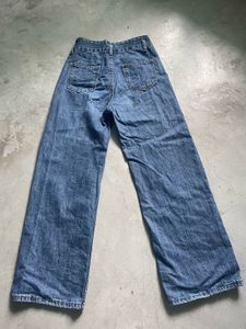 Wide Leg Blue Denim Jeans