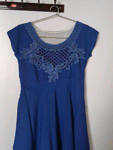 Royal Blue Embroidered Dress