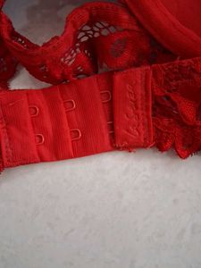 34C Lace Red Bra