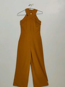 Mustard Yellow Halter Neck Jumpsuit