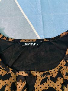 Brown Animal Print Dress
