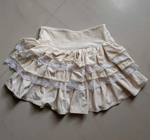 coquette fairycore ruffled lace tiered mini skirt