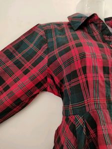 9teen Again Black and Red Check Dress ( Women)