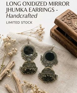 Stunning Mirror Jhumka Earrings