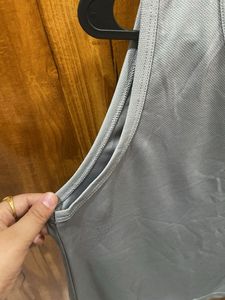 Sleek Grey Sleeveless Tank Top