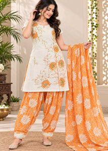 Cream(off white) Colour Kurta Set