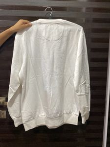 Classic White Crew Neck Sweatshirt
