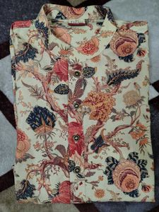 Men's Floral Print Kurta