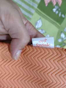 orange Chevron pouch