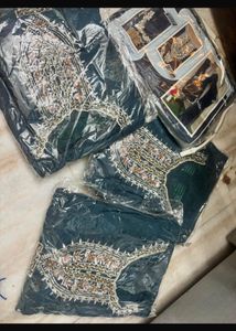 Embroidered Teal Kurta Set