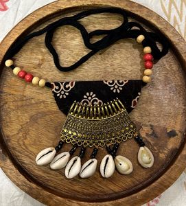 Boho Tribal Necklace with Shells