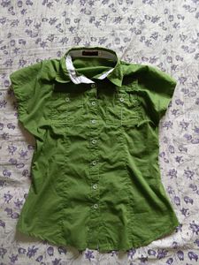 y2k fitted Button-Up Shirt